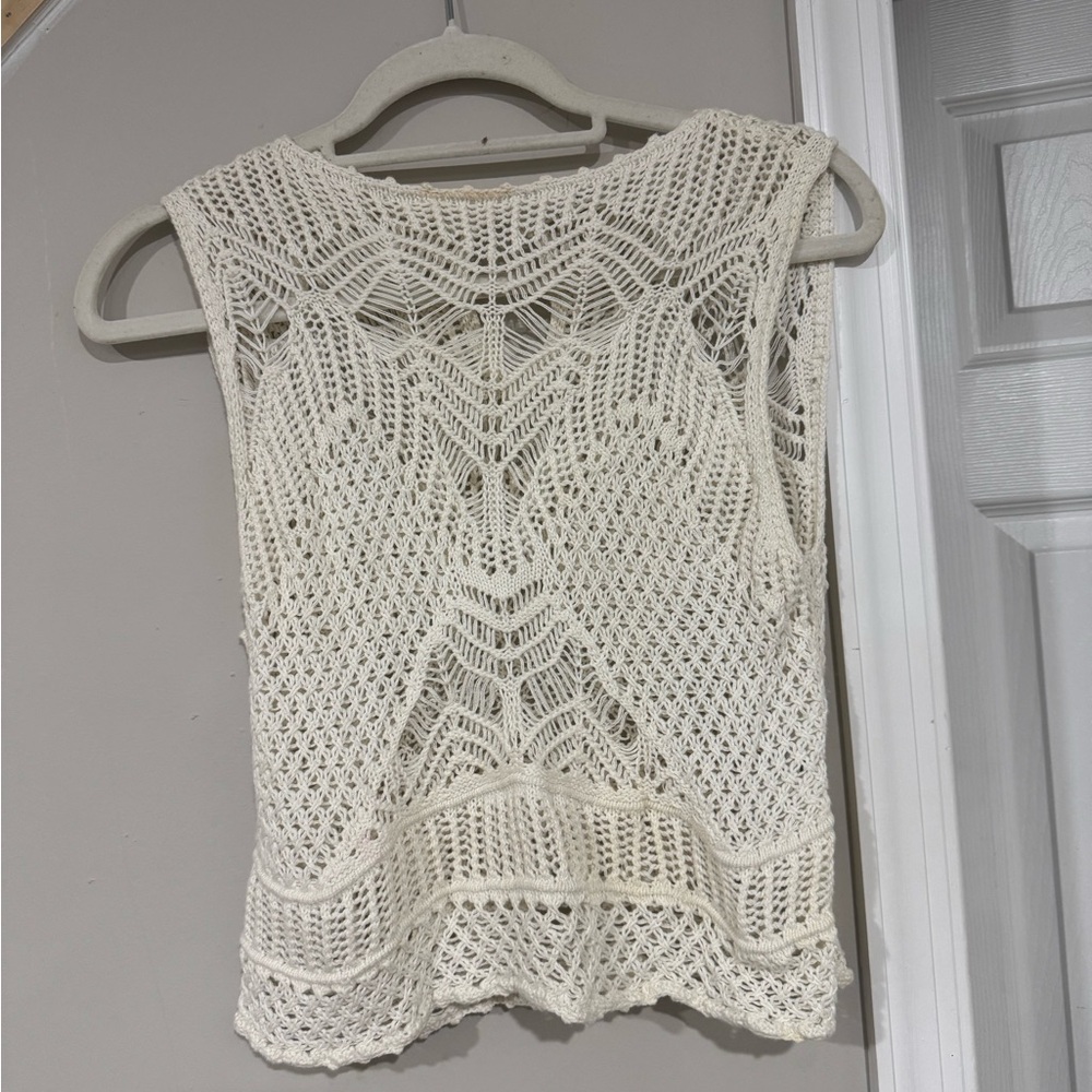 Abercrombie & Fitch Cream Crochet Top